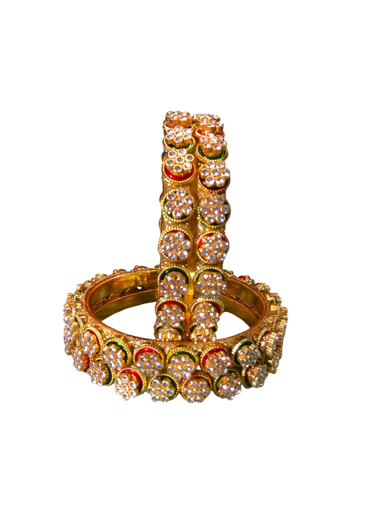 Nari Nakhre Elegant Stone-Studded Kada Bangles Set for Women (Set of 4)
