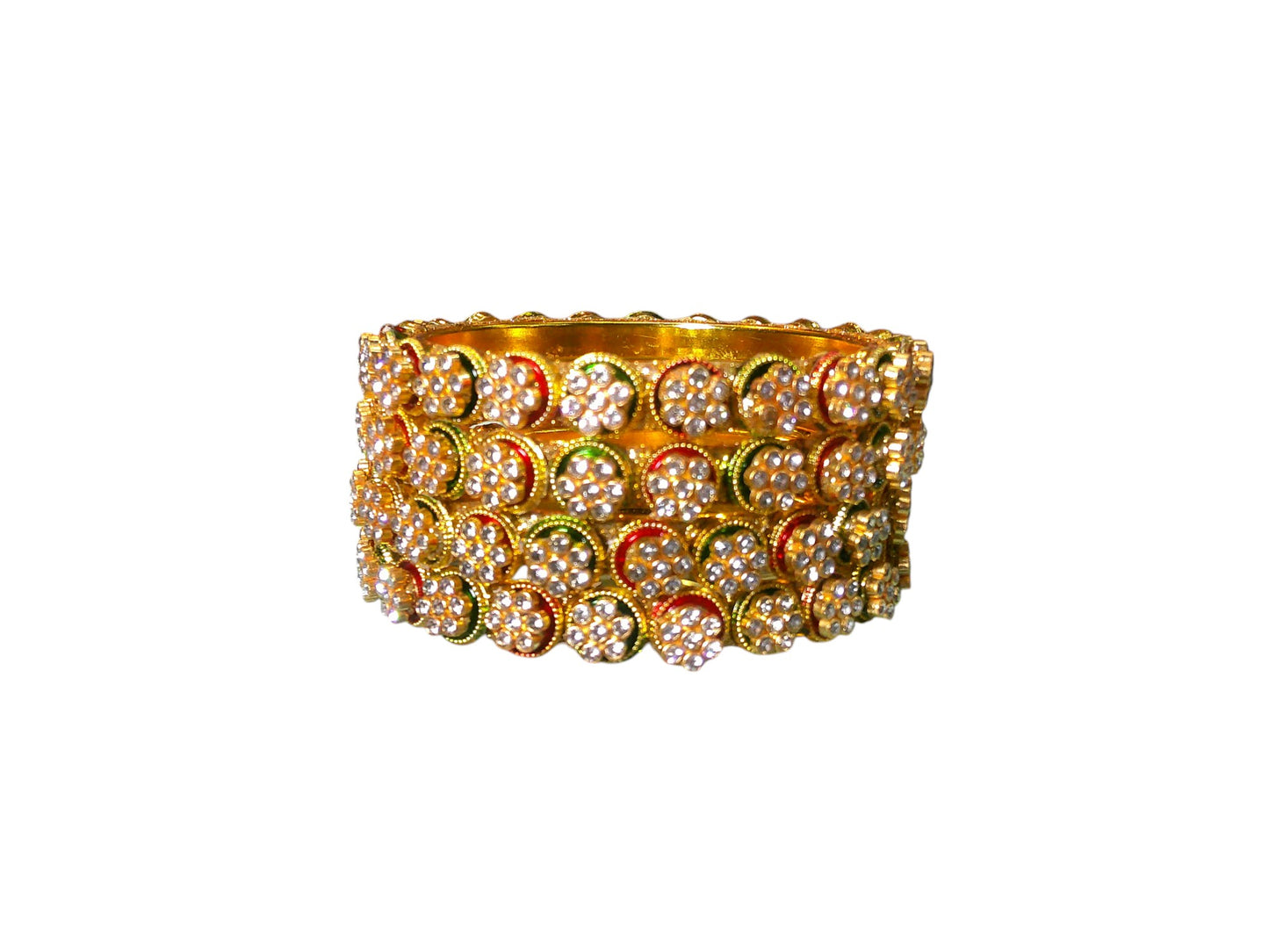 Nari Nakhre Elegant Stone-Studded Kada Bangles Set for Women (Set of 4)