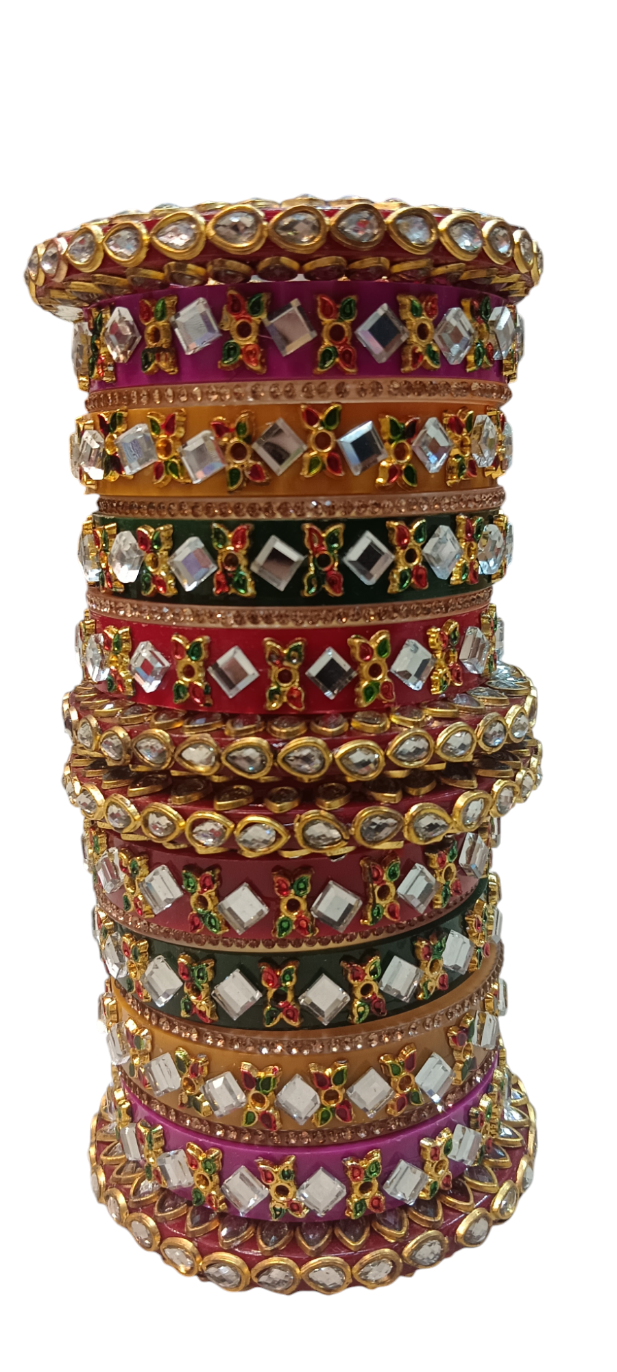 Nari Nakhre Multi-Color Bridal Chuda Set - Floral Wedding Bangles