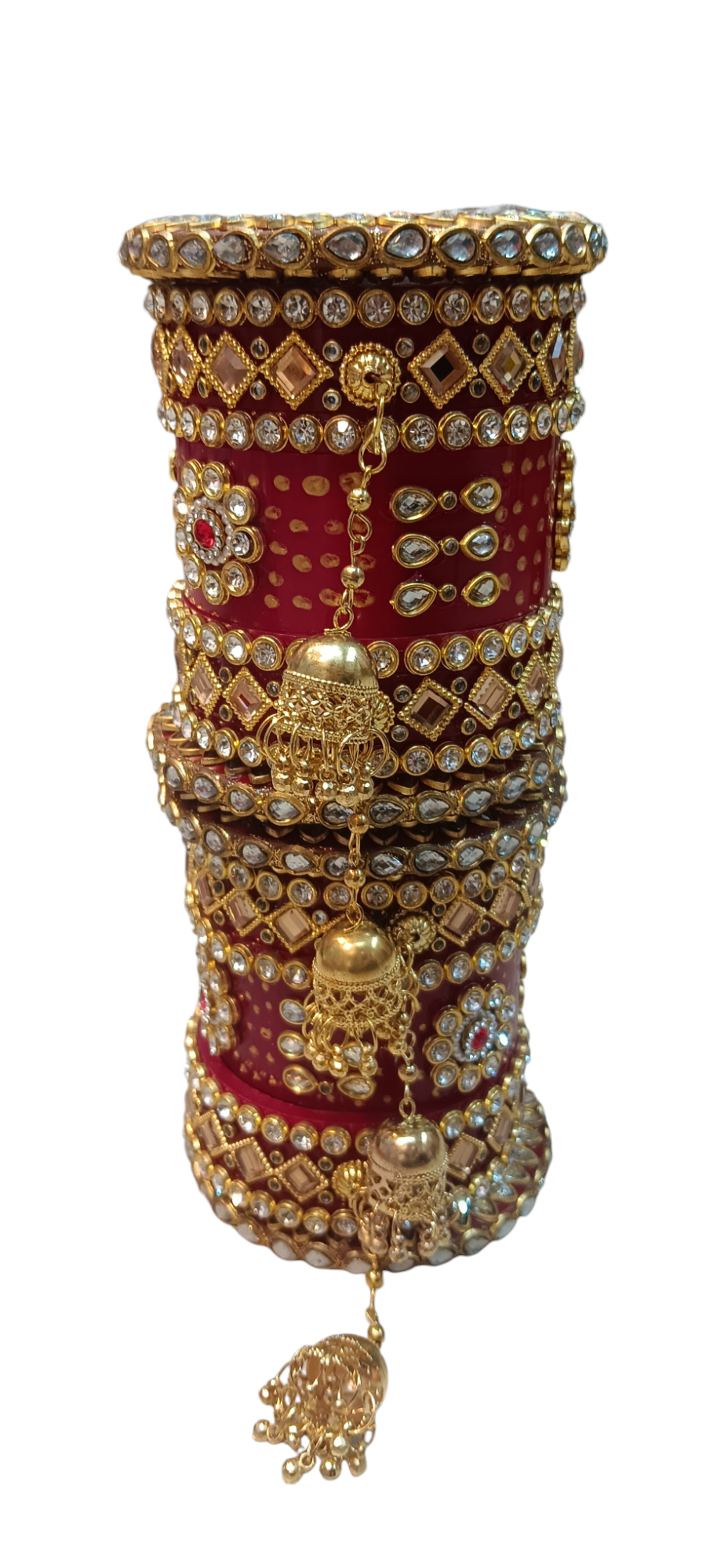 Nari Nakhre Red & Gold Bridal Chuda Set - Traditional Wedding Bangles