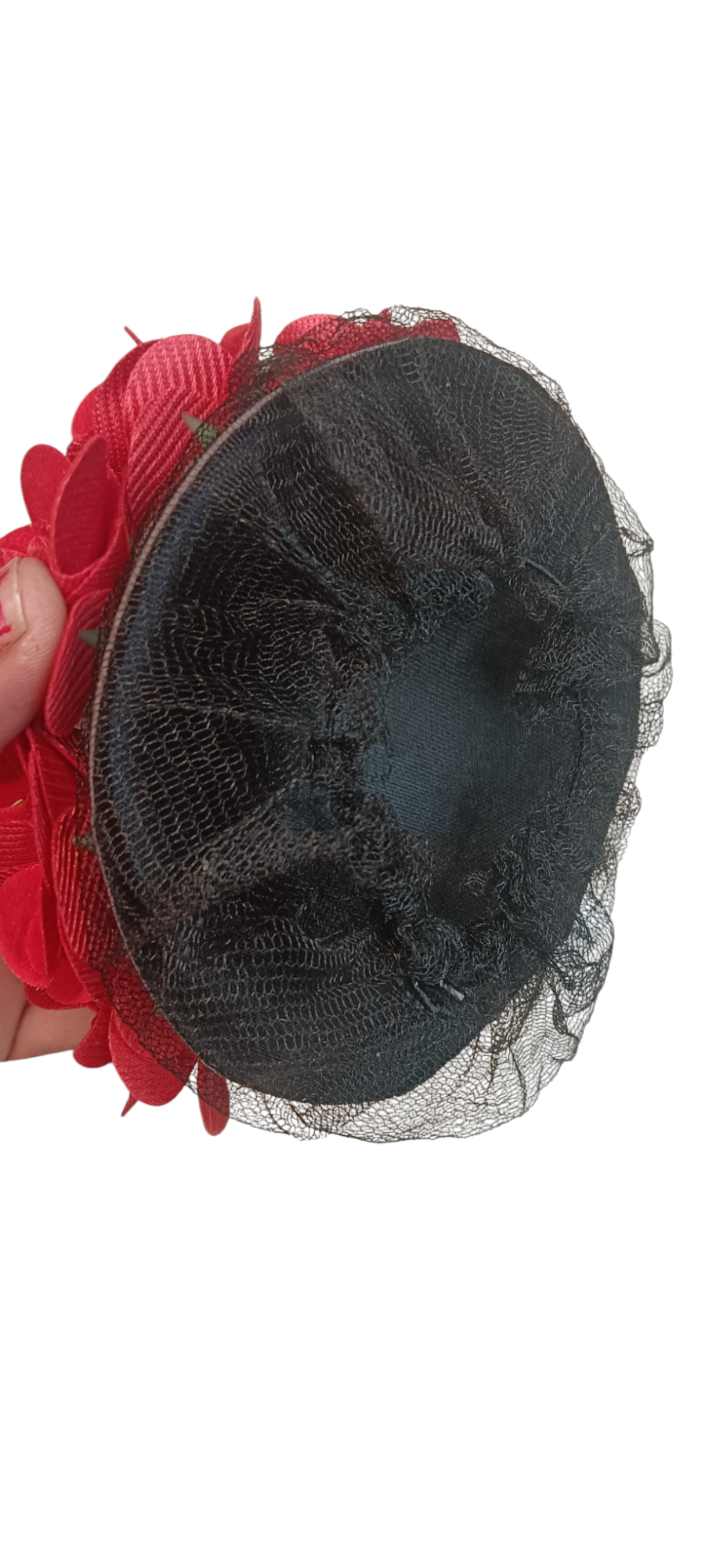 Nari Nakhre Red and Yellow Floral Hair Bun/Juda Bun for Traditional Look