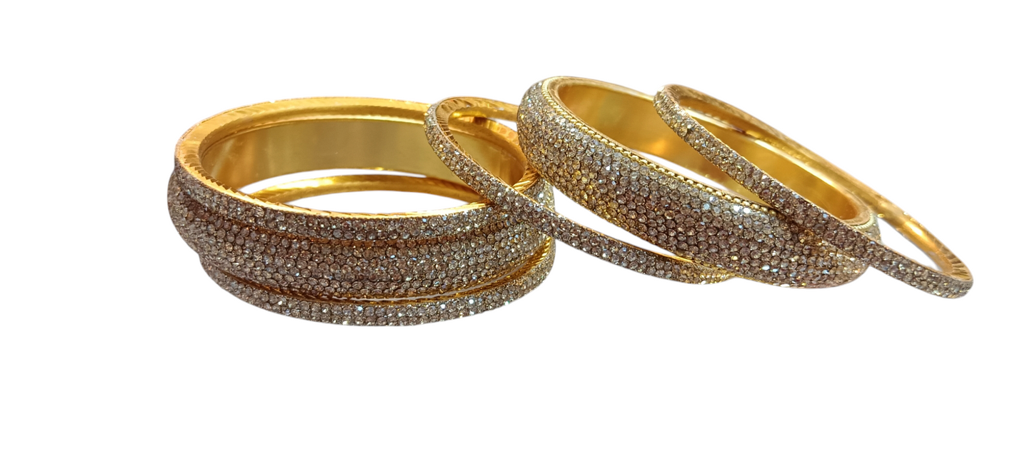 Nari Nakhre Gold Kada/Bangles Set of 6 (Elegant Design)