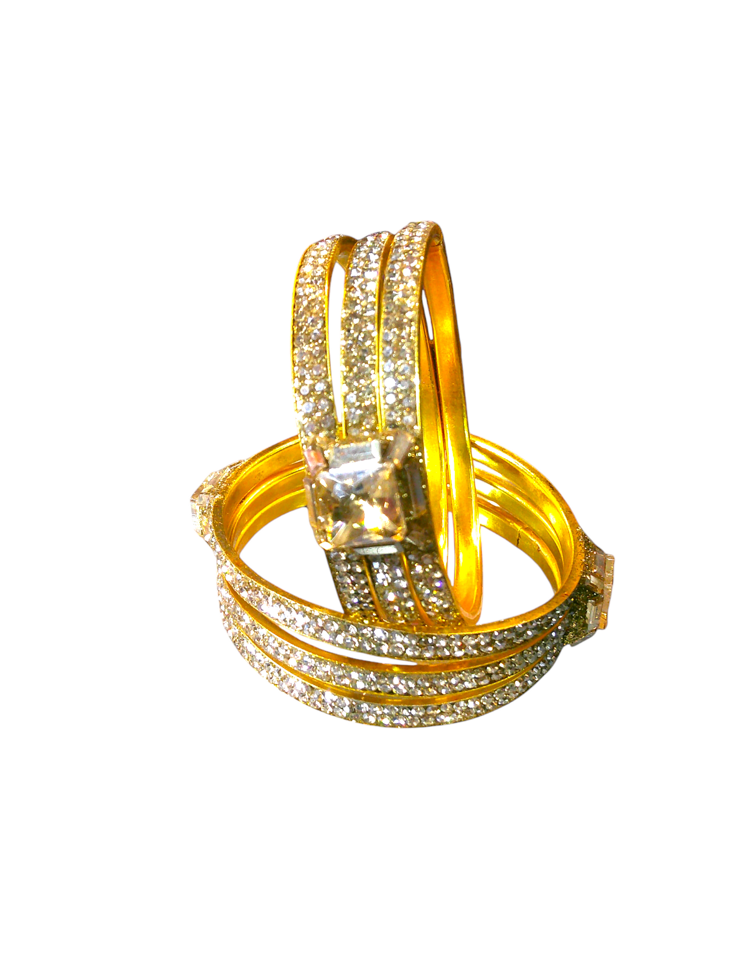 Nari Nakhre Jaipuri Brass Kada/Bracelet Set (Set of 2)