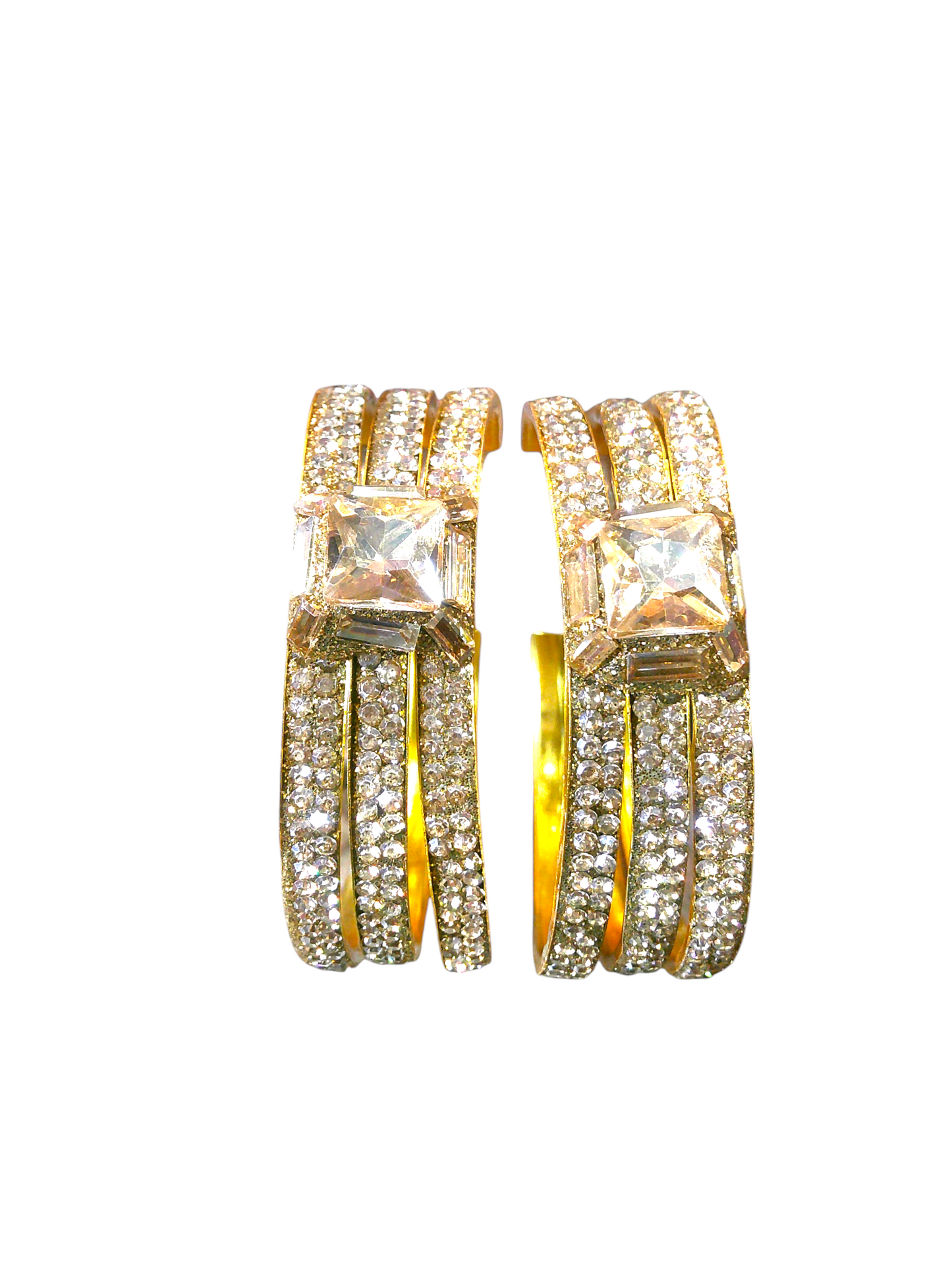 Nari Nakhre Jaipuri Brass Kada/Bracelet Set (Set of 2)
