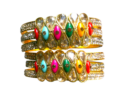 Nari Nakhre Ethnic Jaipuri Royal Kada/Bracelet (Set of 2)