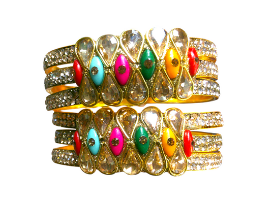 Nari Nakhre Ethnic Jaipuri Royal Kada/Bracelet (Set of 2)