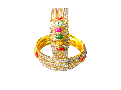Nari Nakhre Ethnic Jaipuri Royal Kada/Bracelet (Set of 2)